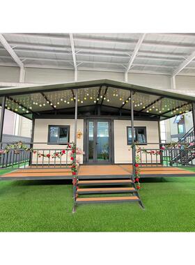 集装箱双翼拓展箱三合一可带露台移动房彩钢房活动房住人集成房屋