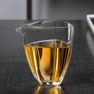 直三角公道杯耐热玻璃杯高端公杯分茶器泡茶功夫茶具茶海茶杯 日式