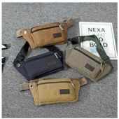 加厚帆布腰包时尚 大容量户外运动跑步跑步防水斜跨手机腰包胸包