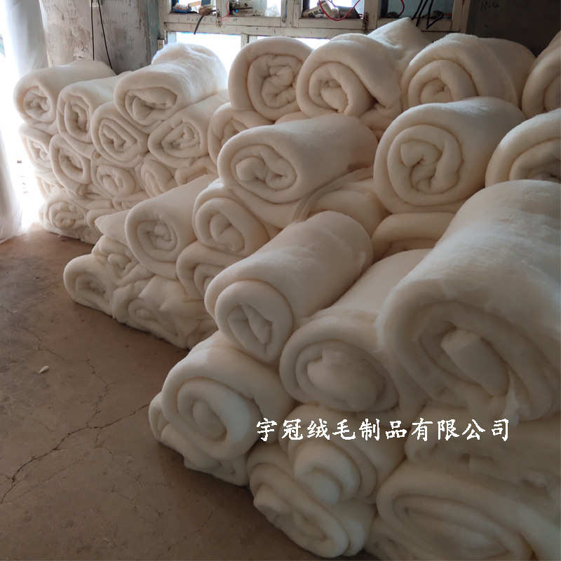 芯片羊绒绵胎钻床垫纯羊毛被被芯填充物现货防毛冬被棉絮褥子被子