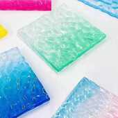 渐变色亚克力板彩色条纹炫彩板石头纹有机玻璃板UV打印导光板装 饰