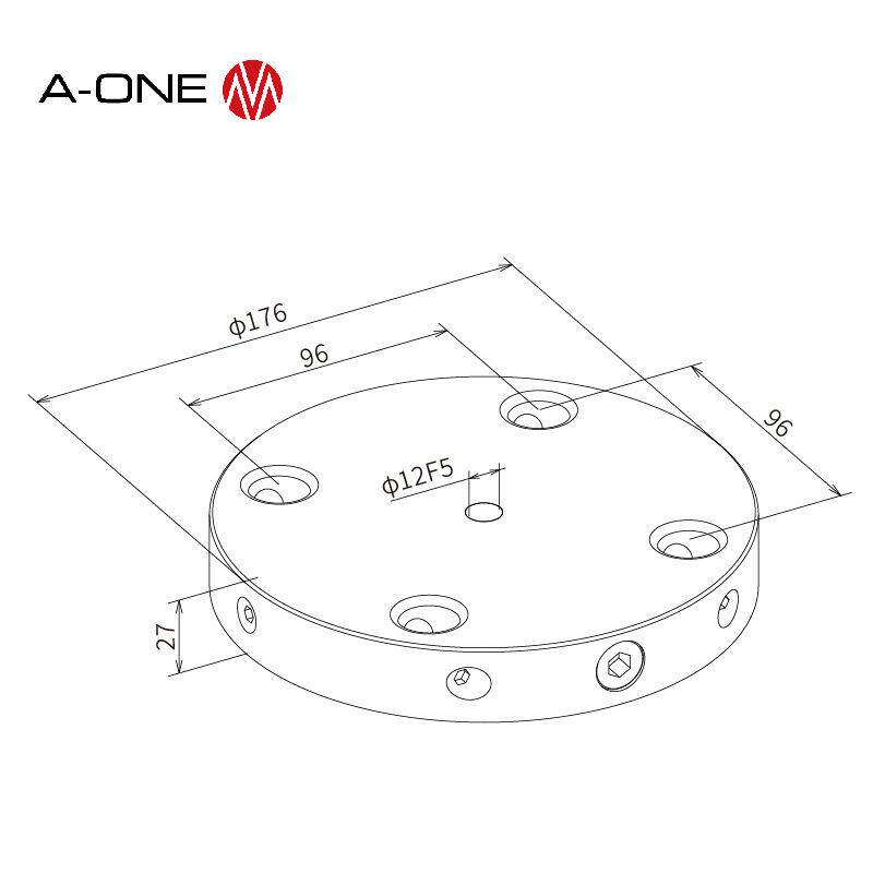 A-ONE机床虎钳快速更换定位系统夹具底盘 工件夹具手动零点快换盘