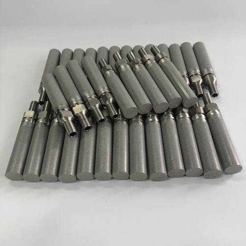 1m-50微孔金棒粉末烧结滤芯过滤u器钛按需订制反冲洗属粉末滤芯来