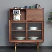 北SMCBG 07美黑胡桃厨木实木餐边边柜实木柜家纳用茶水柜餐厅收柜