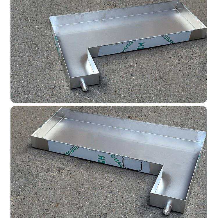 屋顶带凹型积水盘托盘排水不锈钢漏水异形L拐角型接天花板