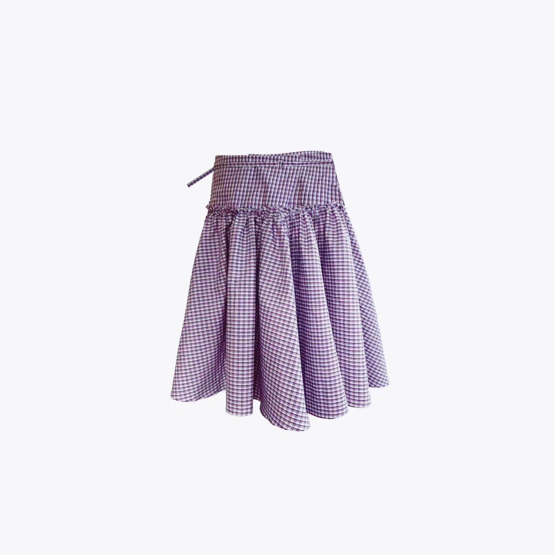 Women Low Rise Plaid Midi Skirt Fashion Accessories Print