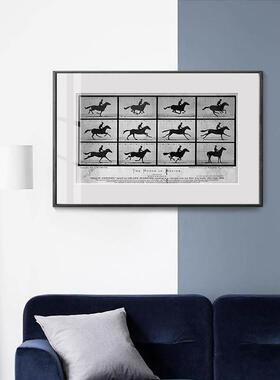 NONE ART经典黑白摄影卧室客厅装饰画沙发背景墙挂画北欧风格壁画
