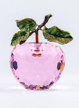 高档代现简约轻奢店水晶果苹软装摆件北欧客厅桌面样板房酒柜台装