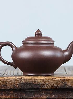 手工制 宜兴紫砂壶家用名家 原矿紫泥笑樱壶大容量功夫泡茶壶