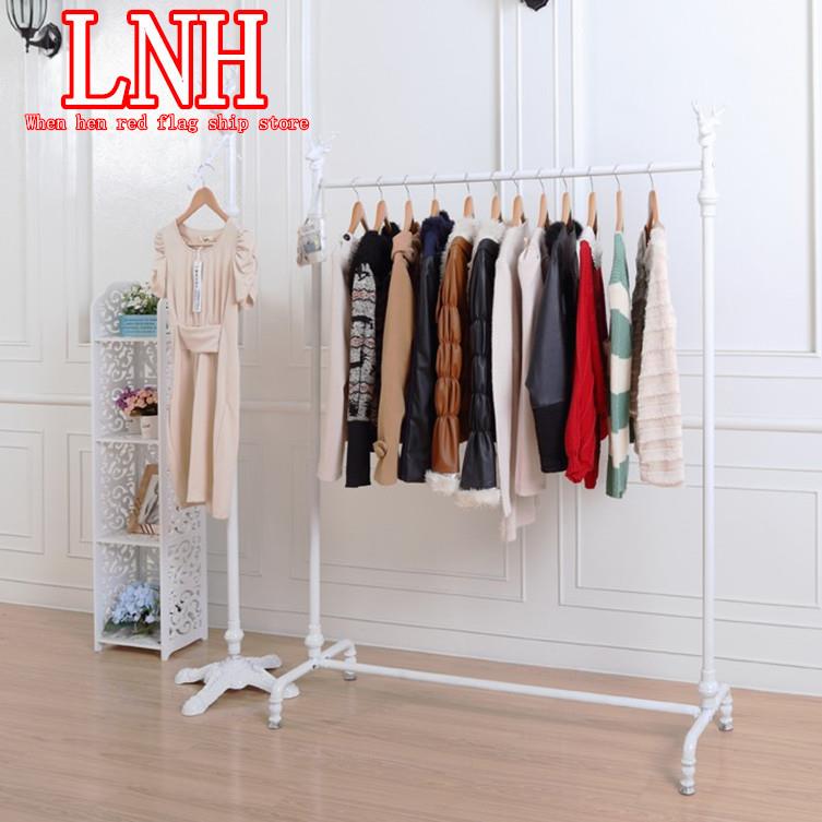 铁艺落地服装挂衣架展示架挂裤架服装店靠墙正侧挂衣架中岛架包邮