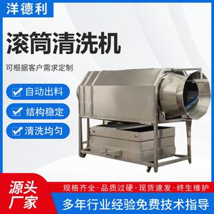鸡腿八爪鱼滚筒清洗机水果蔬菜辣椒清洗机全自动滚筒单槽清洗机