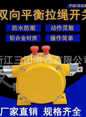 拉线开关手动拉绳开关LLP2-2双向平衡拉绳开关双向拉绳开关