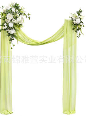 人造拱门帷幔纱幔雪纺仿真花三件套婚礼派对装饰厂家供货