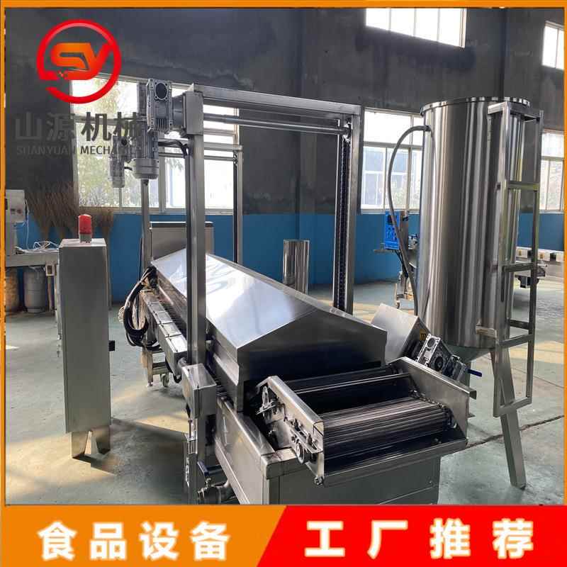山源直销薄脆油炸机连续式自动控温油炸机器薄脆片油炸机设备