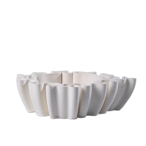 景德镇3D打印陶瓷异形果盘花盆家居摆件现代风桌面摆件设计感