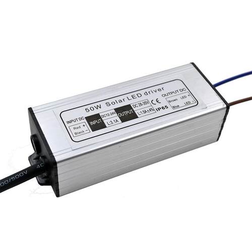 输入低压直流DC12V24V 输出30-48V的50W恒流太阳能0-10V调光电源