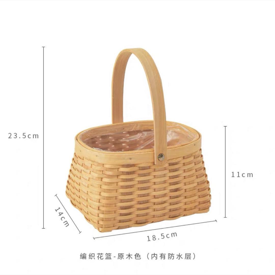 花篮花篮藤编提篮编织鲜花花瓶