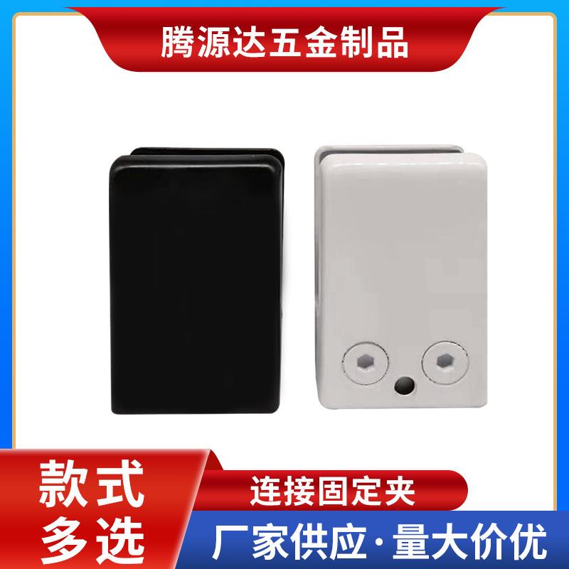 不锈钢扶手栏杆玻璃鱼嘴夹免开孔大号方形护栏固定夹配件现代