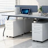 公办室文件动柜带锁矮柜带轮移储物桌下资收料纳hshdg001柜床头柜