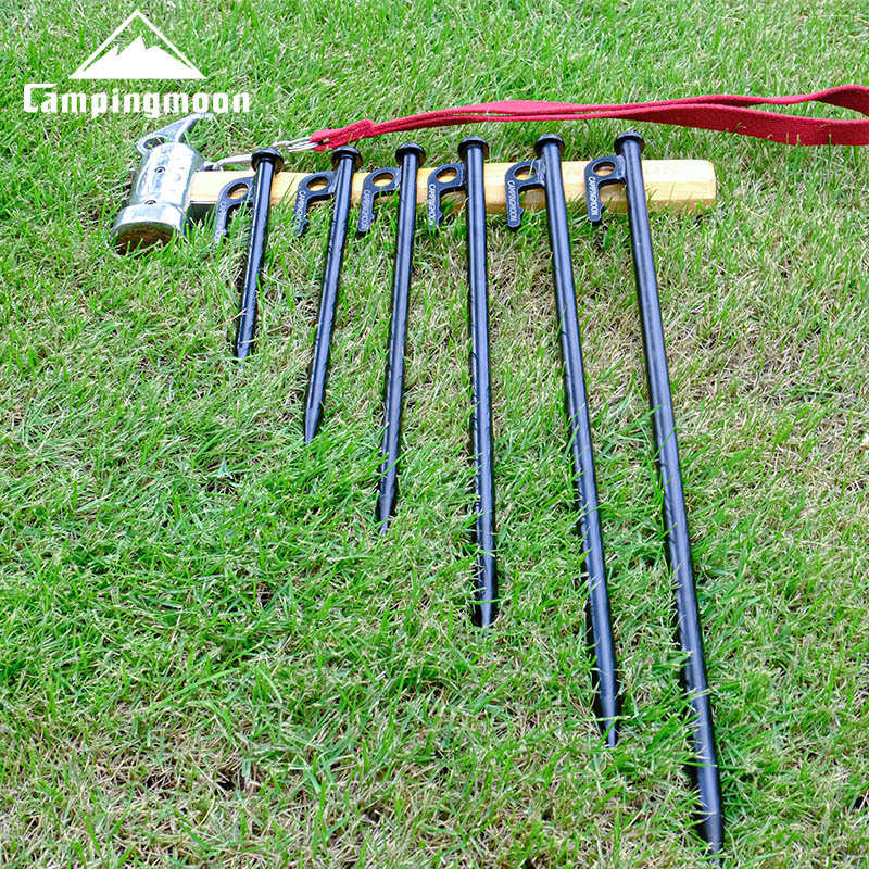 配件帐篷曼 支碳钢#钉金属营地天幕套装帐篷45钉碳钢柯钉20cm8