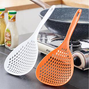 Kitchen Strainer Oil Skimmer Slotted Spoon for Frying and Dr