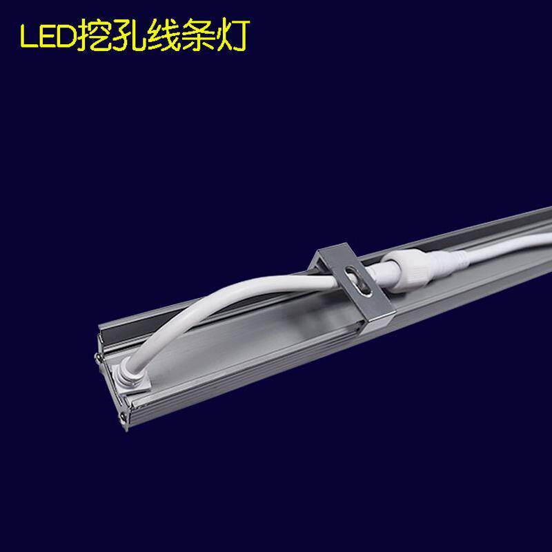 led线条灯硬灯条线性洗墙灯户外铝材护栏管跑马灯七彩轮廓灯挖孔