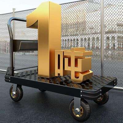 小推车运车折叠钢OBM板拉货加厚搬搬运车家平板静音便携用折叠车