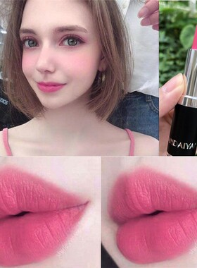 正品桃花粉色口红哑光丝绒樱花芭比粉少女色女团学生唇膏