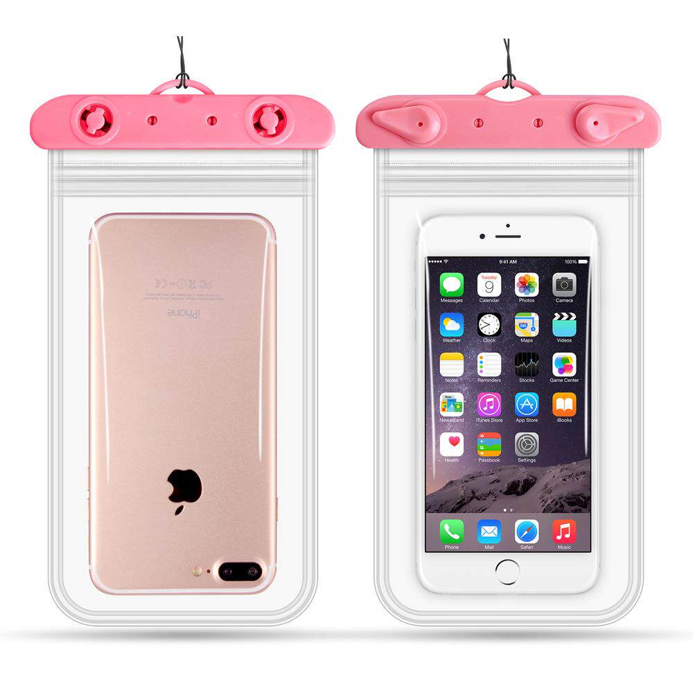 四边双层手机防水袋游泳潜水户外8级防水手机袋套高透可触屏