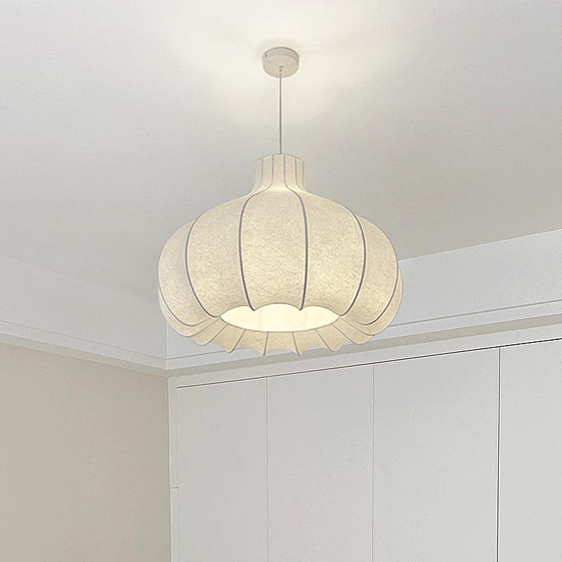 日式中古洋葱头蚕丝吊灯侘寂风卧室房间法式复古书房氛围灯casa