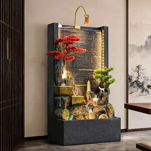 幕墙假山水泉流摆件客喷水厅VDK庭院办公室水景循环水鱼缸加湿器