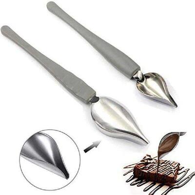 -BABQ Culinary Drawing Decorating Spoon Set, 4 Pcs Saucier