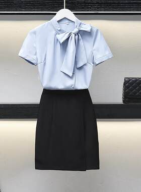 职业装女套装时尚美容院工作服正装女空姐衬衫套裙前台工装女夏季