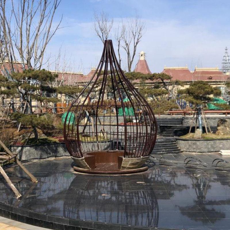 铁艺公园特大号鸟笼 景区装饰道具鸟笼摆设户外广场大型卡座鸟笼