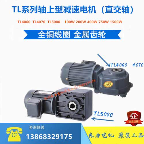 东力TLM轴上型齿轮减速电机调速电机TL4060-100W 200W 400W 550W