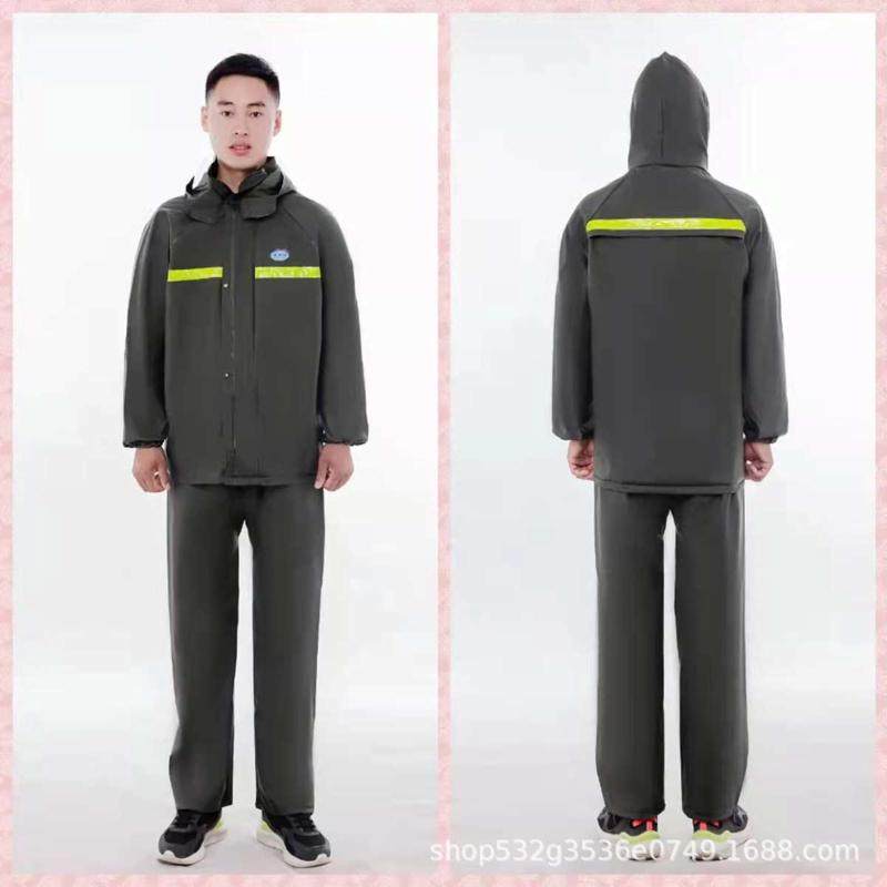 3520全胶雨衣长款分体男女外卖骑行长款针织布全身透气钓鱼防暴雨,居家日用,雨披/雨衣,淘宝优惠券,粉丝福利购,淘宝优惠卷