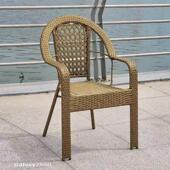 1.1万人已购买 线编加粗加固靠背扶手单人外桌椅老 椅子藤椅圆线