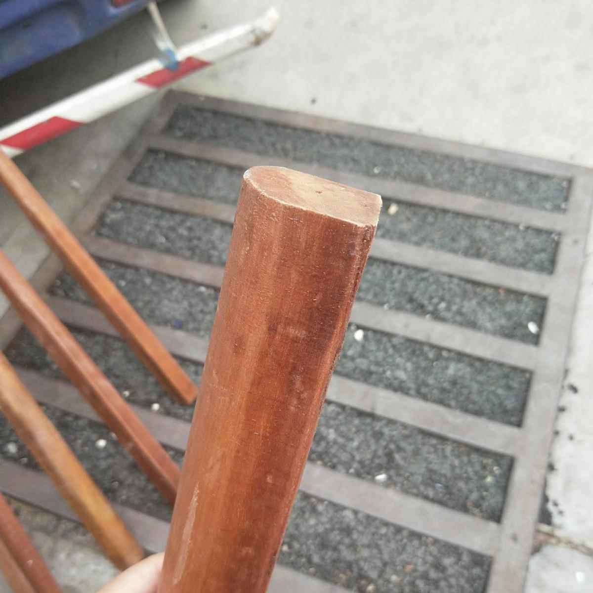 现货农具锄把镢头把半圆方头锄把D型槐木锄柄 圆木柄锄头把锄头柄