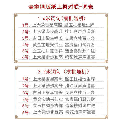 对联盖房农村 新房封顶对联房子 自建房招财上梁用品上梁房屋大吉
