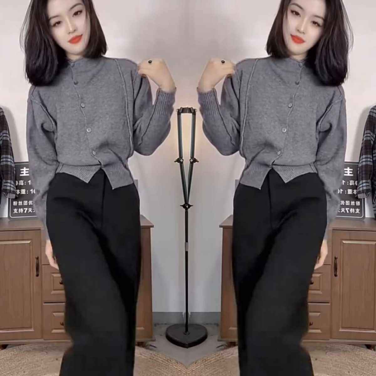 网红爆款时尚套装女2024冬季新款洋气显瘦宽松毛衣阔腿裤两件套潮,女装/女士精品,时尚套装,淘宝优惠券,粉丝福利购,淘宝优惠卷