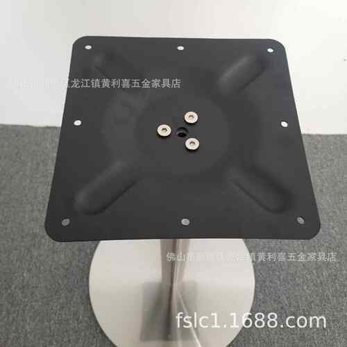 不锈钢桌子腿快餐台脚餐厅餐桌脚铁桌艺吧台脚架桌圆方桌S9座铁底