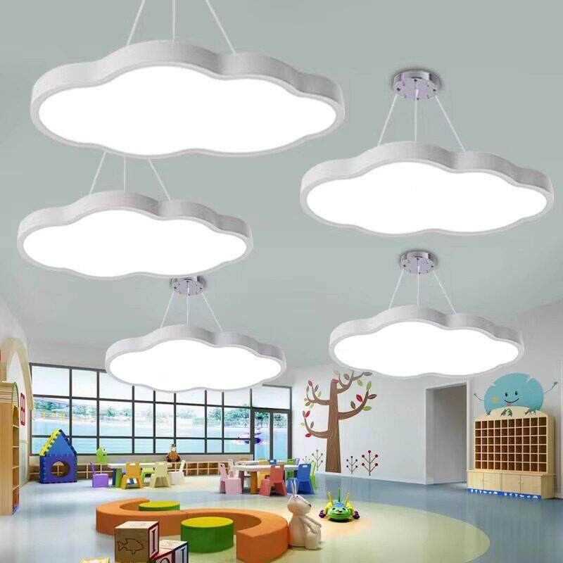 创意卡通幼儿园白云吊灯学校教室过道培训机构大厅Led吸顶灯