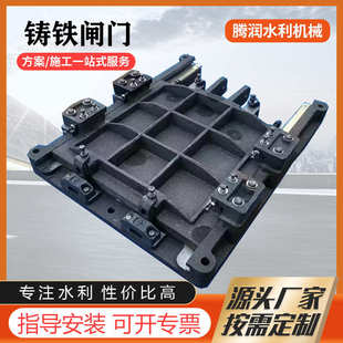 定制厂家闸门 启闭机铸铁闸门 单向止水镶铜铸造闸门机闸一体闸门
