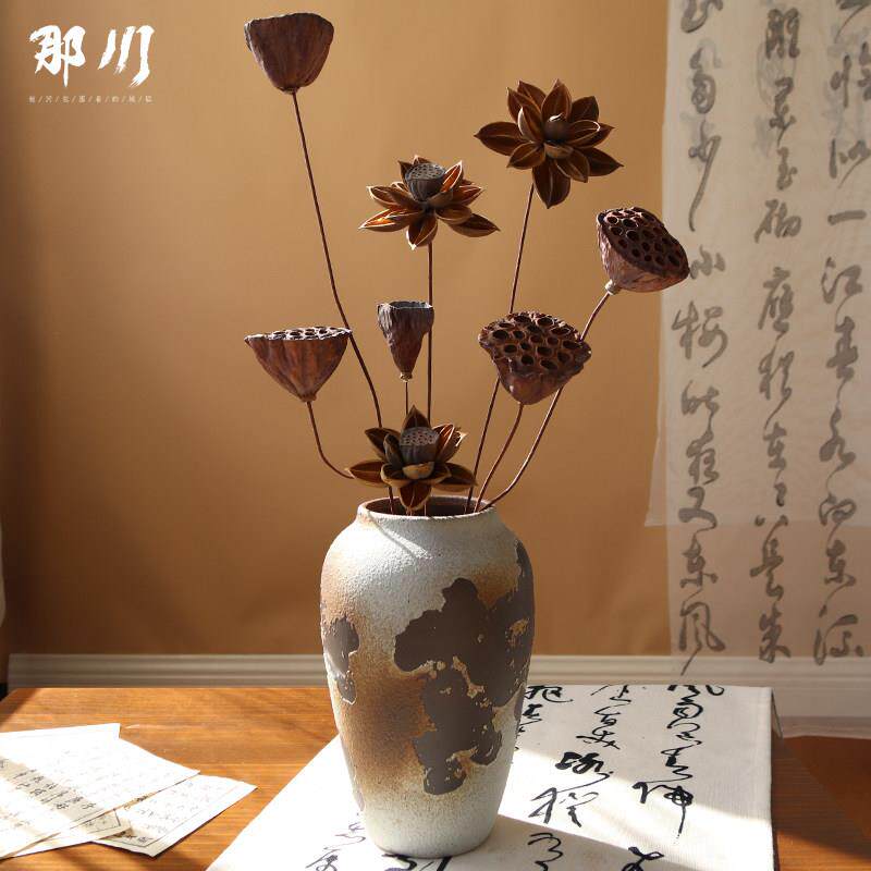 花瓶摆件客厅插花高级感干花花束新中式桌面民宿样板间装饰摆设