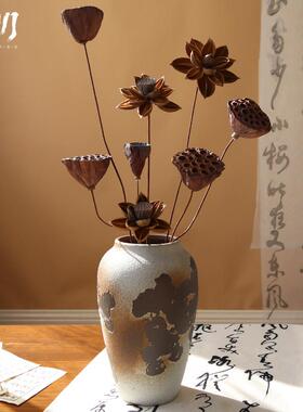 花瓶摆件客厅插花高级感干花花束新中式桌面民宿样板间装饰摆设