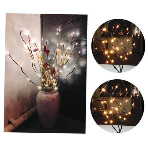 LED Willow Branch Lamp Floral Lights 20 Bulbs Home Christmas