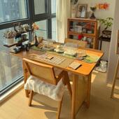 泊逸茶桌实木茶桌椅组合家用阳台小茶台办公室泡茶桌茶几藤编茶桌