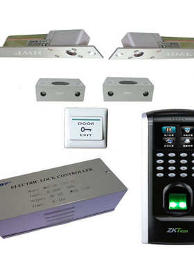ZKTeco玻璃门木门铁门办公室门禁套装 指纹机套装 Access control