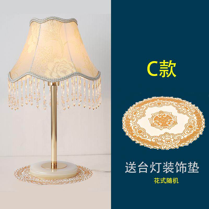正品台美光灯头灯欧式豪华水晶客床厅式典雅女孩法式卧室遥控调Le