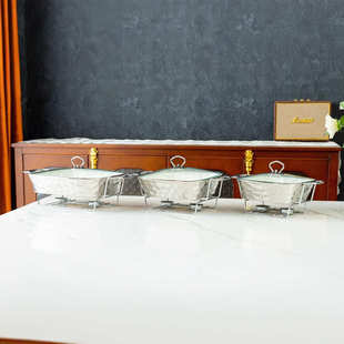 casserole银色石头纹烤盘长方形陶瓷烤盘sliver干汤锅bake ware